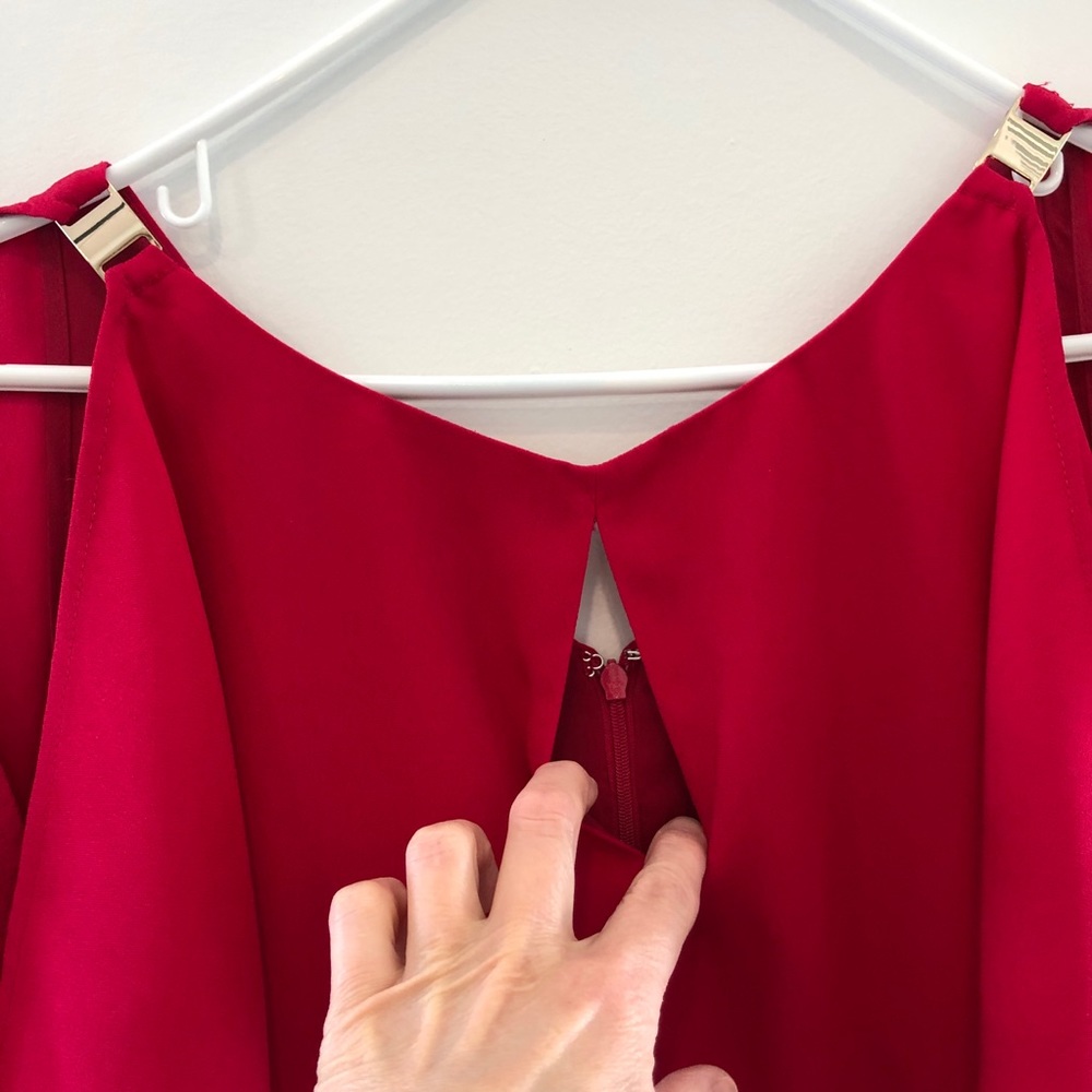 White House Black Market Pink Cold Shoulder Dress - Picture 4 of 11